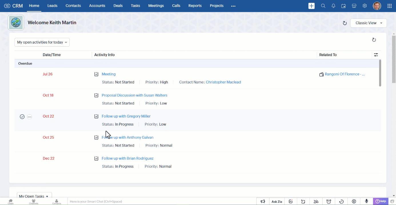 For example, a user is going through the list of tasks. The user receives a signal notification and the screen immediately flashes twice to notify the user.